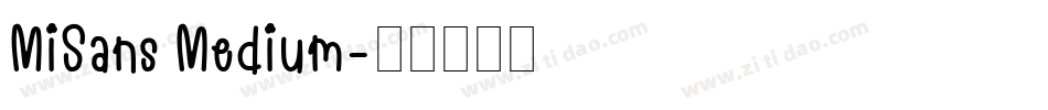MiSans Medium字体转换